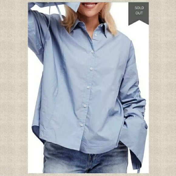 Free People Poplin Shirt - EUC - Picture 2 of 6